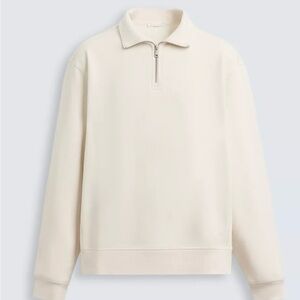 Men's Cream Quarter-zip Sweatshirt
